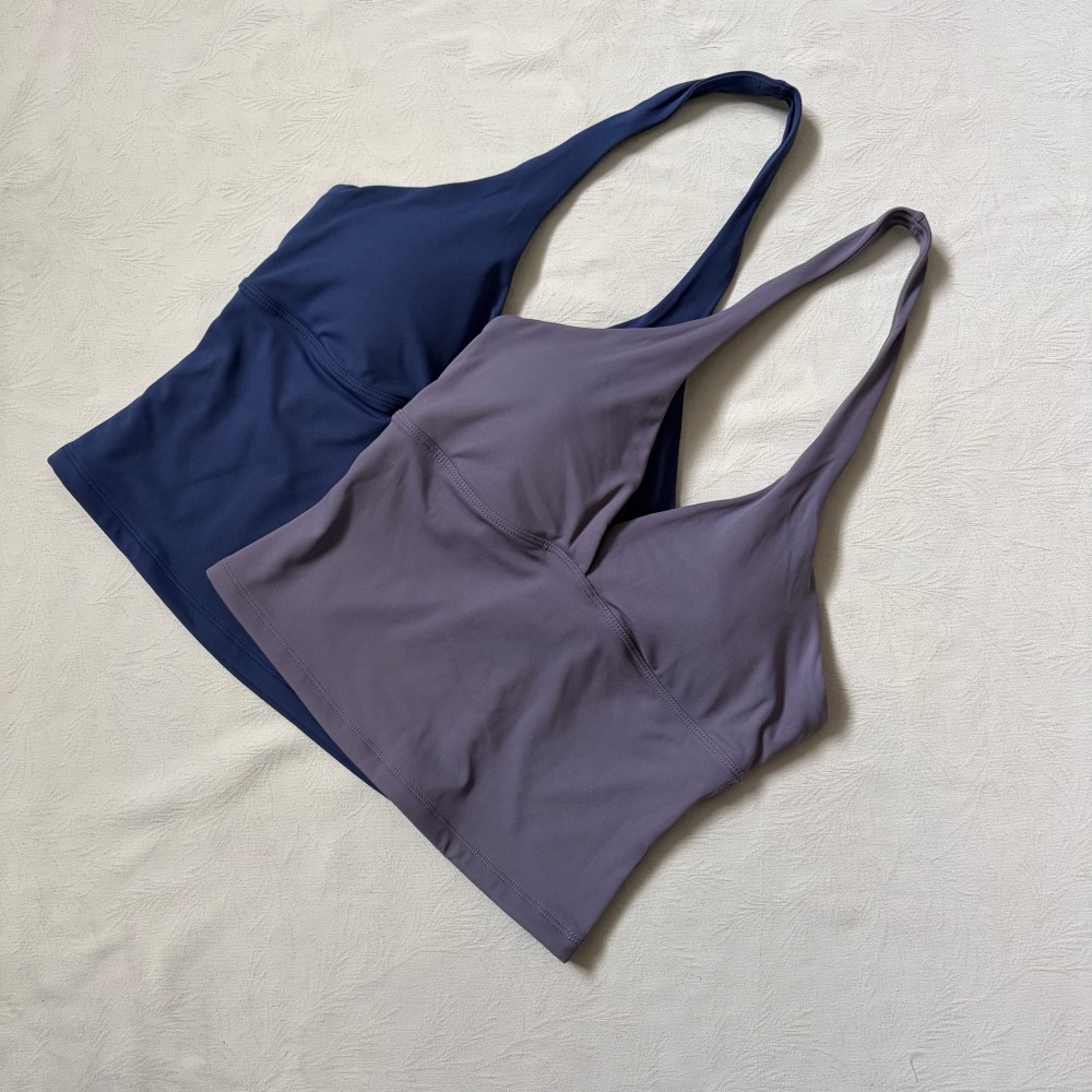 Yoga And Fitness Mat - Logo V-neck Hanging Neck Vest with