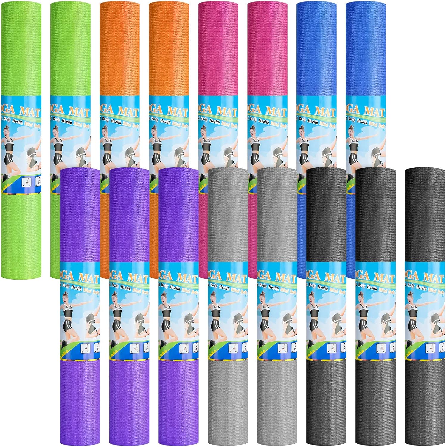 Yoga Fitness Class - 3 mm Thin Yoga Mats Lightweight