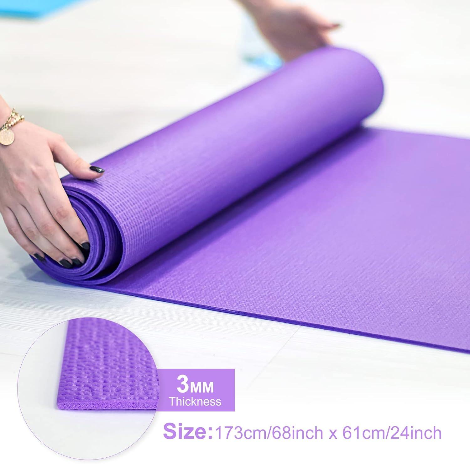 3 mm Thin Yoga Mats Lightweigh - огляд і ціна Yoga Fitness Class
